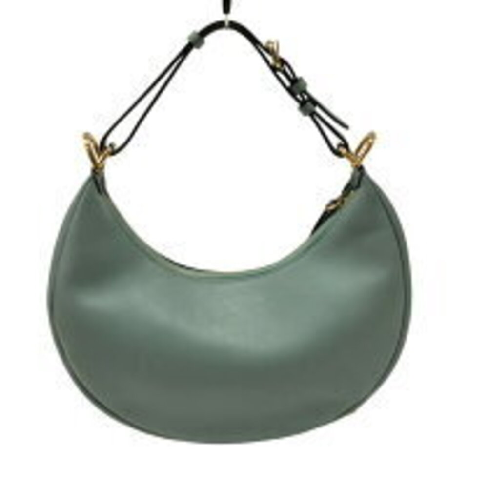 Fendi Calfskin Graphi Handbag Green